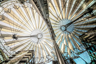 Low angle view of skylight