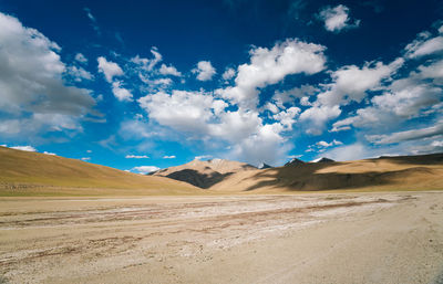 Scenic view of desert against sky