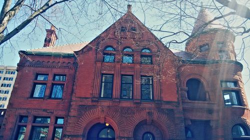 Low angle view of church against sky