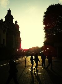 People in park during sunset