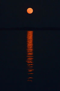 Scenic view of orange sky