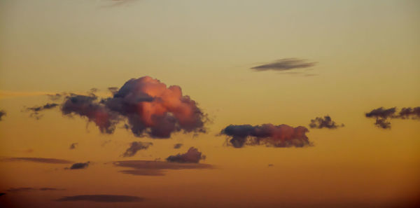 Scenic view of landscape against sky during sunset