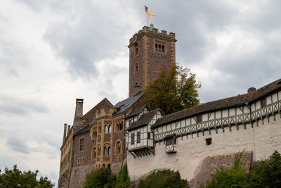 Low angle view of historic building against sky