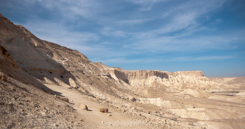 Scenic view of desert against sky