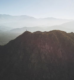 Scenic view of mountains against clear sky