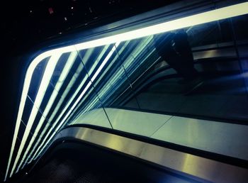 Low angle view of escalator