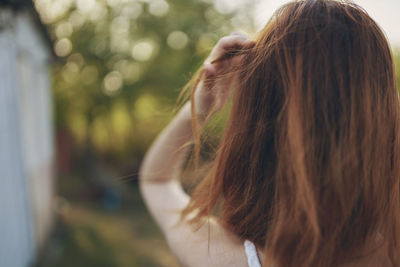 Close-up portrait of woman