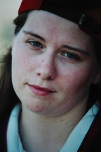 Close-up portrait of young woman