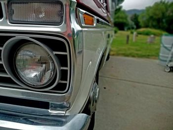 Close-up of vintage car