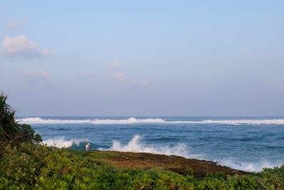 Scenic view of sea against sky