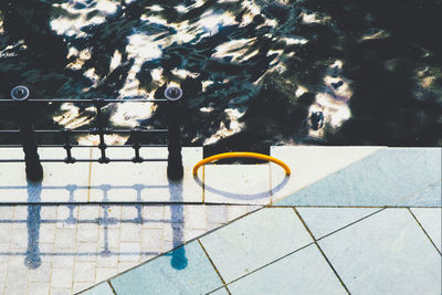 High angle view of swimming pool