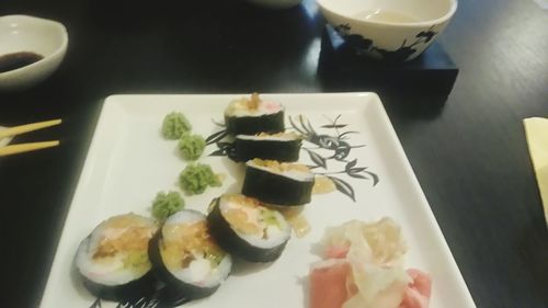 Close-up of served food