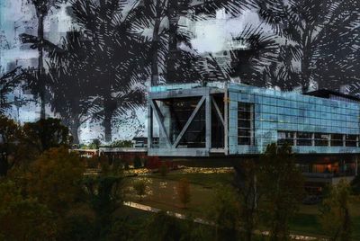 Built structure with trees in background