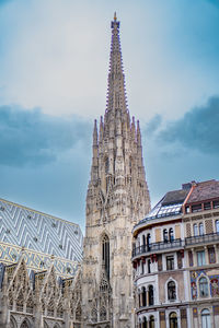 Low angle view of stephansdom building against sky