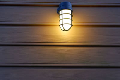 Close-up of illuminated light bulb