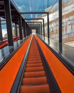 Empty escalator at zollverein coal mine industrial complex