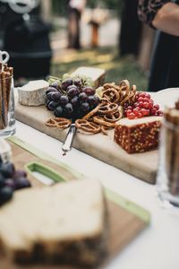 Close-up of food on table