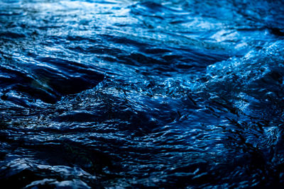 Full frame shot of water flowing in sea