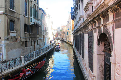 Canal amidst buildings in city