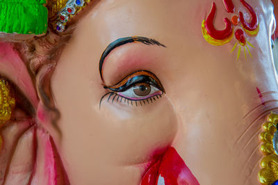 Close-up of ganesha statue