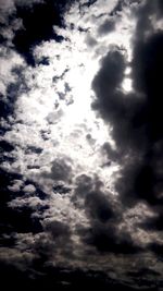 Low angle view of cloudy sky