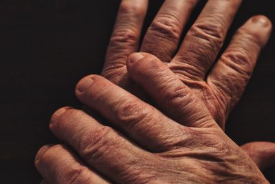 Close-up of human hand