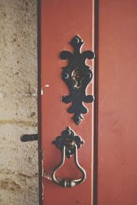 Close-up of door knocker