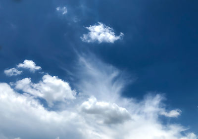 Low angle view of clouds in sky