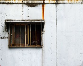 Close-up of abandoned house