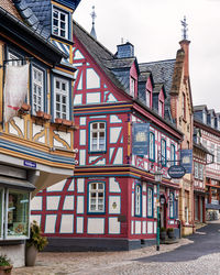 Picturesque german medieval colorful architecture in idstein, hesse, germany