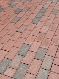 High angle view of footpath