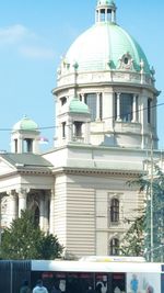 Low angle view of historic building against sky