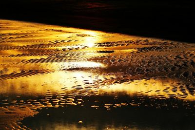 Scenic view of sunset over sea
