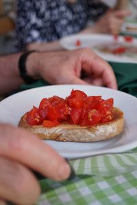 Italian bruschetta with tomato