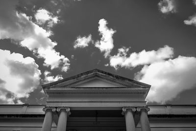 Low angle view of built structure against sky