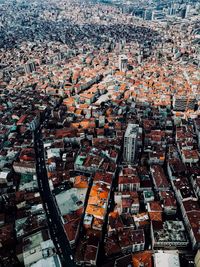 Aerial view of buildings in city