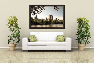 Potted plants on window at home