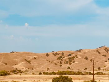 Scenic view of desert against sky