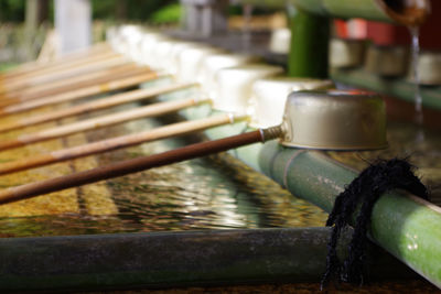 Close-up of water fountain