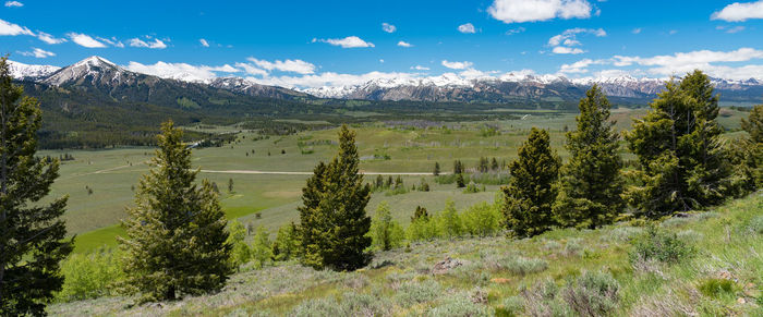 Scenic view of land against sky