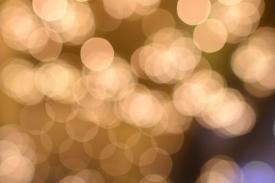 Defocused image of illuminated lights