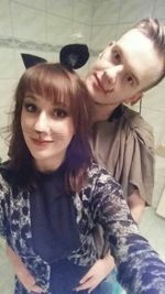 looking at camera