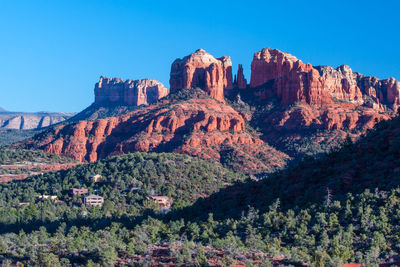 Rock formations on landscape