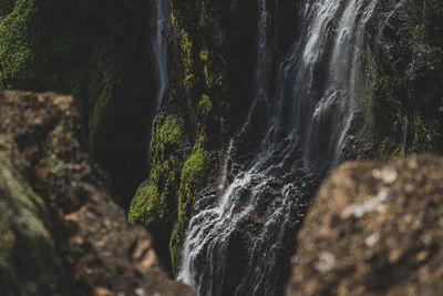 Scenic view of waterfall