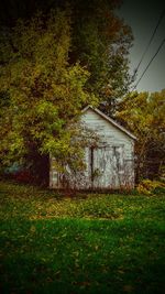 View of house on grassy field