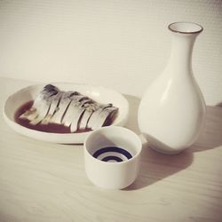 Close-up of food on table