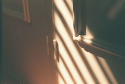 Sunlight falling on wall at home