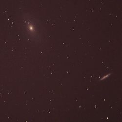 Low angle view of star field against star field