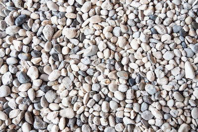 White pebble stones background.river gravel rock natural concept texture