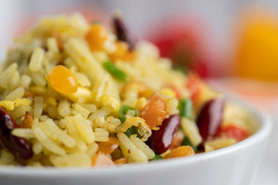 Close-up of meal served in plate